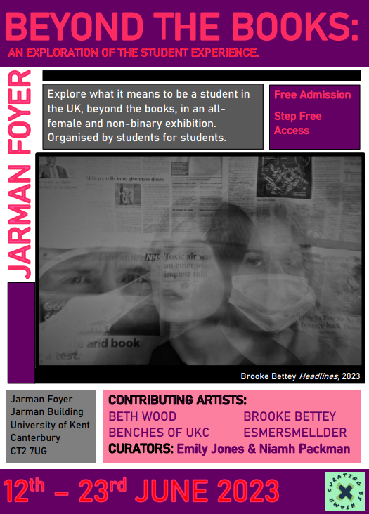 Join us for an empowering and creative experience!

Art History students are hosting an all-female and non-binary exhibition to explore student life beyond the books. 

Celebrate the talents and perspectives of our community! #BeyondtheBooks

kent.ac.uk/events/event/6…