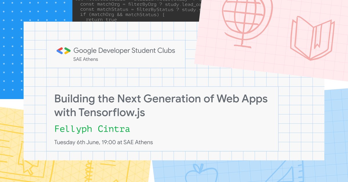 LenaLekkou's tweet image. Building the Next Generation of Web Apps with Tensorflow.js with @fellyph tomorrow at SAE Athens. 

gdsc.community.dev/events/details…

#gdscsaeathens #googledeveloperstudentclubs #saeathens #tensorflow #webapps  @GDSCSaeAthens