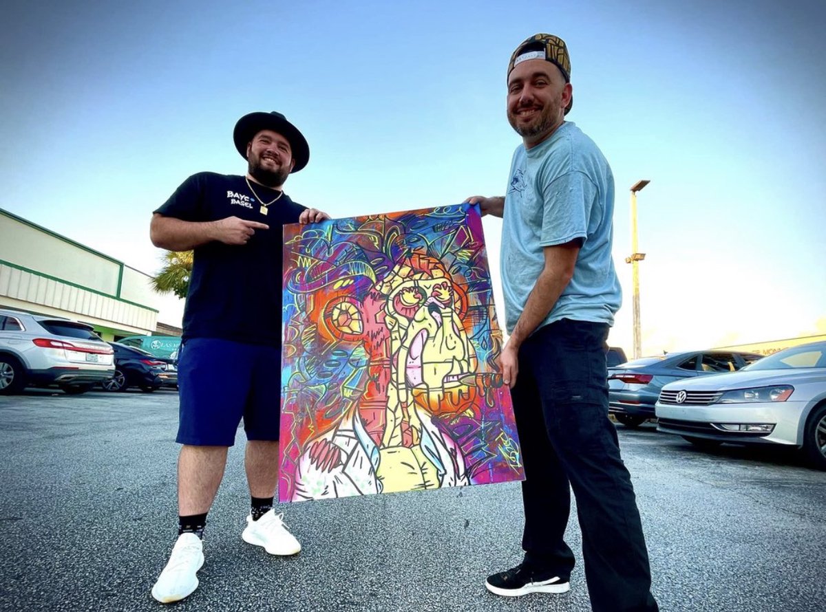 Gm y’all happy #mutantmonday to the homie <a href="/donjustiniani/">ΞL DON | justiniani.eth | 🎩</a> much love to my <a href="/BoredApeYC/">Bored Ape Yacht Club 🍌</a> family👨🏻‍🎨🤝