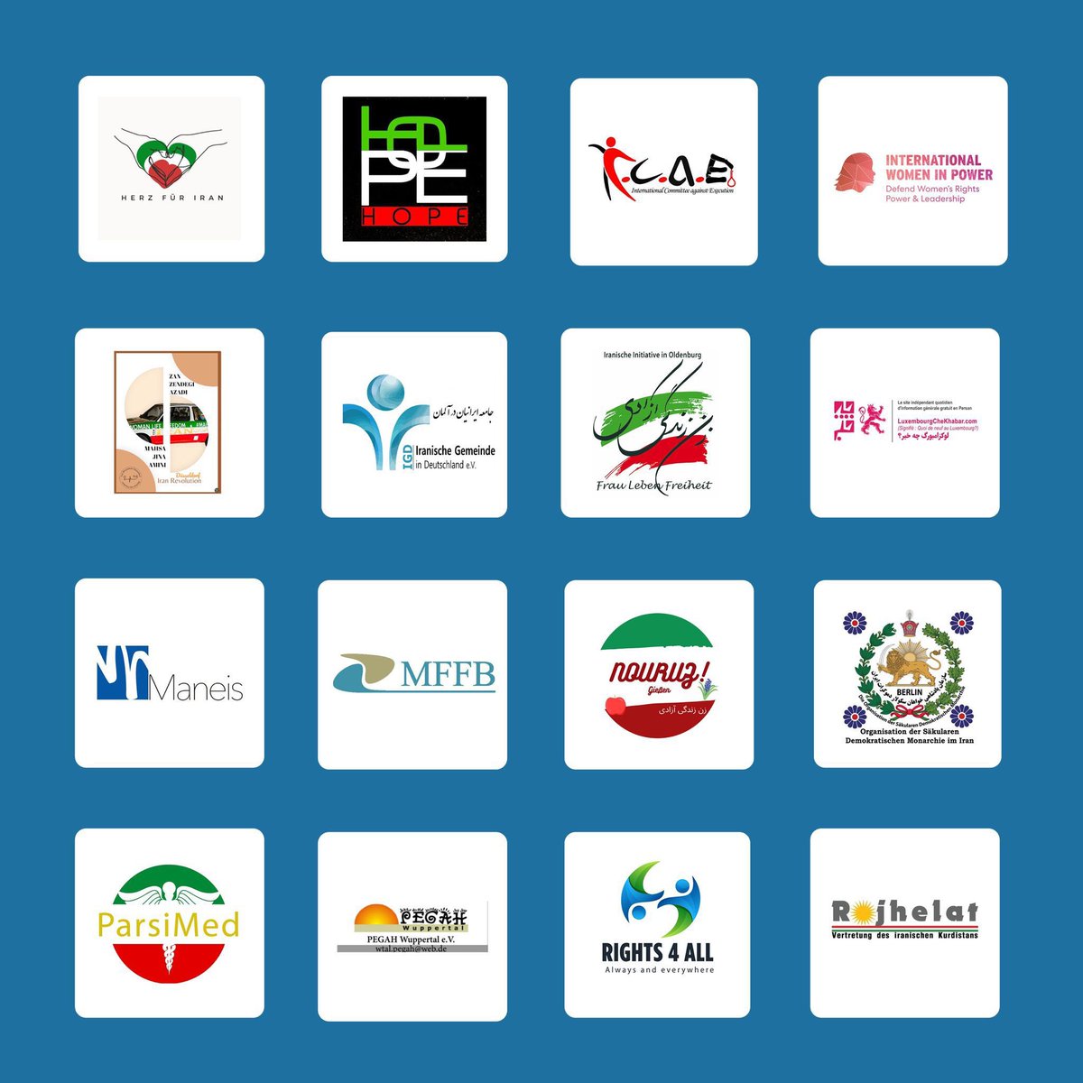 GalleryWalk4's tweet photo. Wir sind hocherfreut euch die zusammenarbeitenden Gruppen des Gallery Walk 4 Freedom zu präsentieren! 

#onediaspora #womenlifefreedom #berlin #Mahsa_Amini #IranRevoIution https://t.co/PAhJMGtMIo