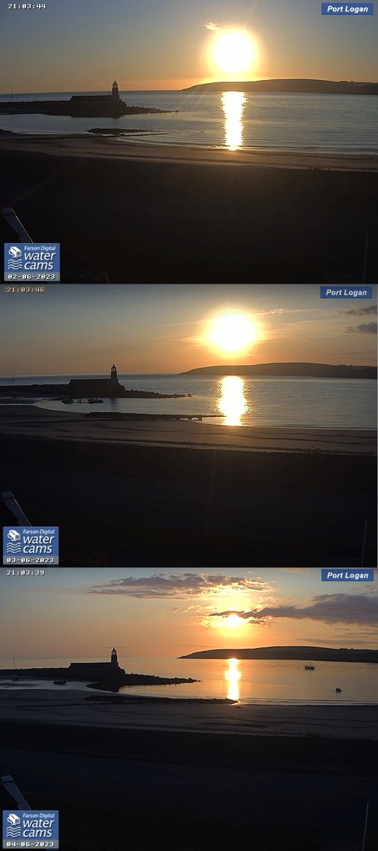 Three images taken last Friday, Saturday and Sunday evenings... all within 7 seconds of each other... #sunsets #WeatherUpdate #Weathercloud #WeatherForecast