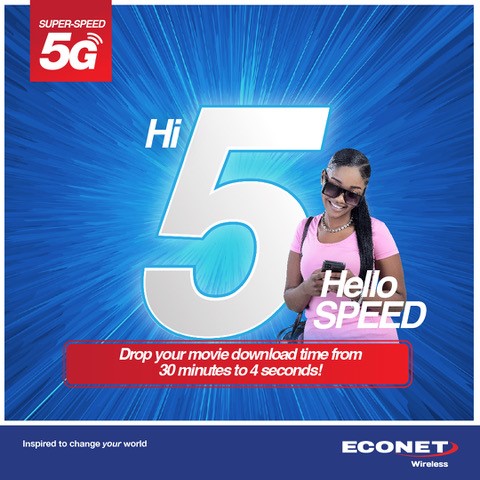 econetzimbabwe's tweet image. Hi 5, Hello Speed
Enjoy fast internet speeds with 5G
#Puttingyoufirst
#LiveTheDifference
#IAmDigital