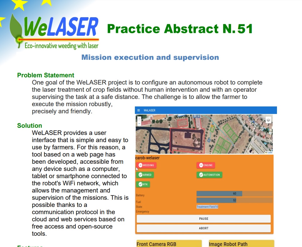 welaserproject's tweet image. ❗️ @welaserproject provides a user interface that is simple and easy to use by farmers.
In this #PracticeAbstract we provide some explanations about mission execution and supervision
➡️#Robotization of #agricultural tasks
welaser-project.eu/wp-content/upl…