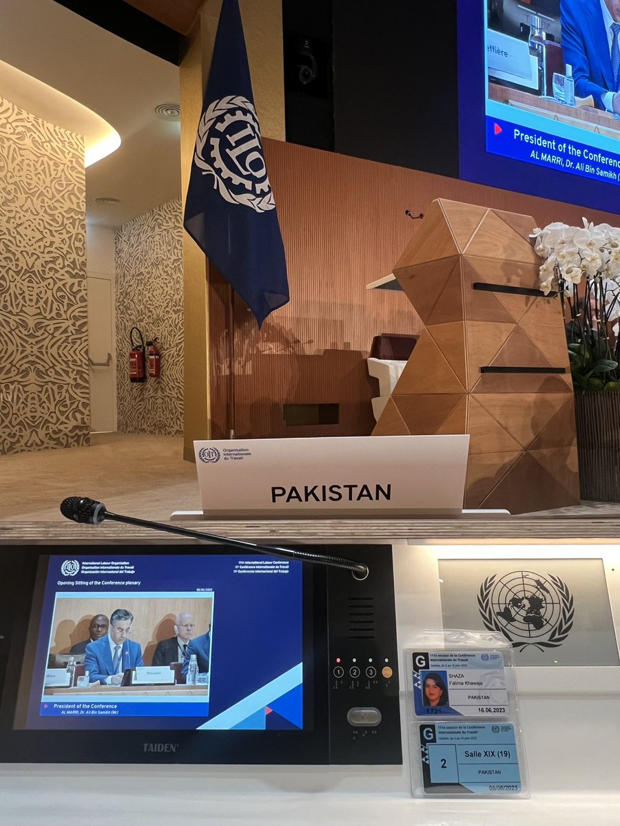 Always a pride representing Pakistan 🇵🇰

111th Session International Labor Conference, Geneva 

#ILC2023