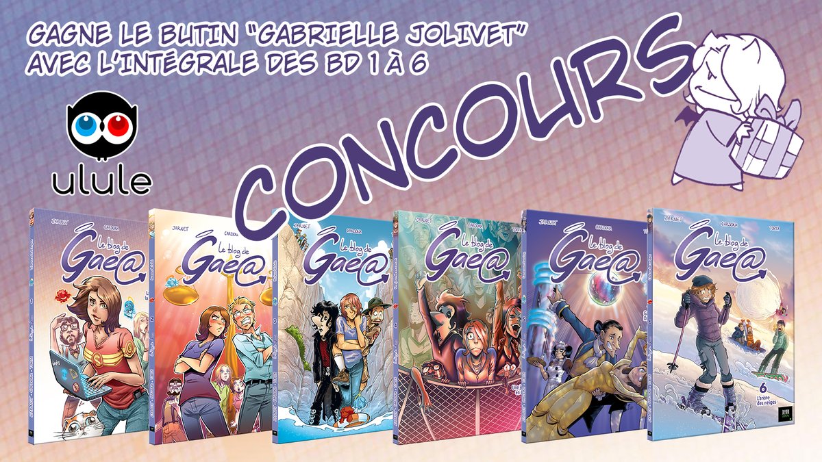 RT + FOLLOW <a href="/gaeaguildenoob/">Gaea - Anne-Laure Jarnet</a> &amp; <a href="/Olydri_Noob/">Noob - Olydriverse</a> pour remporter un palier (120€) intégral avec les 6 BD du Blog de Gaea, l'ex-libris, le tee-shirt à tirage unique, la griffe de l'auteur + les contreparties débloquées dans le crowdfunding sur Ulule : fr.ulule.com/blog-de-gaea/ #CONCOURS