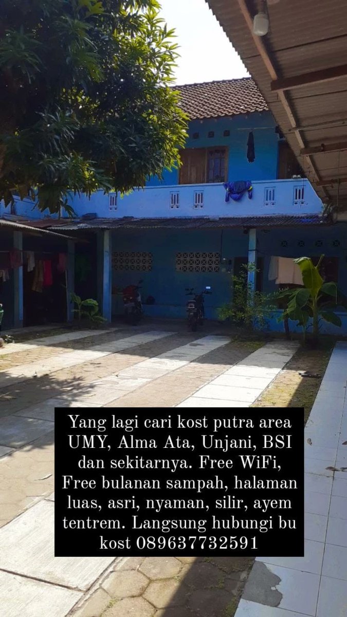 febryan_mutiara's tweet photo. Fasilitas : free WiFi, free listrik, free sampah bulanan, parkiran luas, tdk bising, suasana ayem tentrem, teman yg asyik, kasur, lemari. Segera hubungi nomer yg tertera 🌼 #infokost #infomahasiswa #kostjogja #kamarkost #sewakamar #infokontrakan #kostcowok https://t.co/nlmkrFxDCn