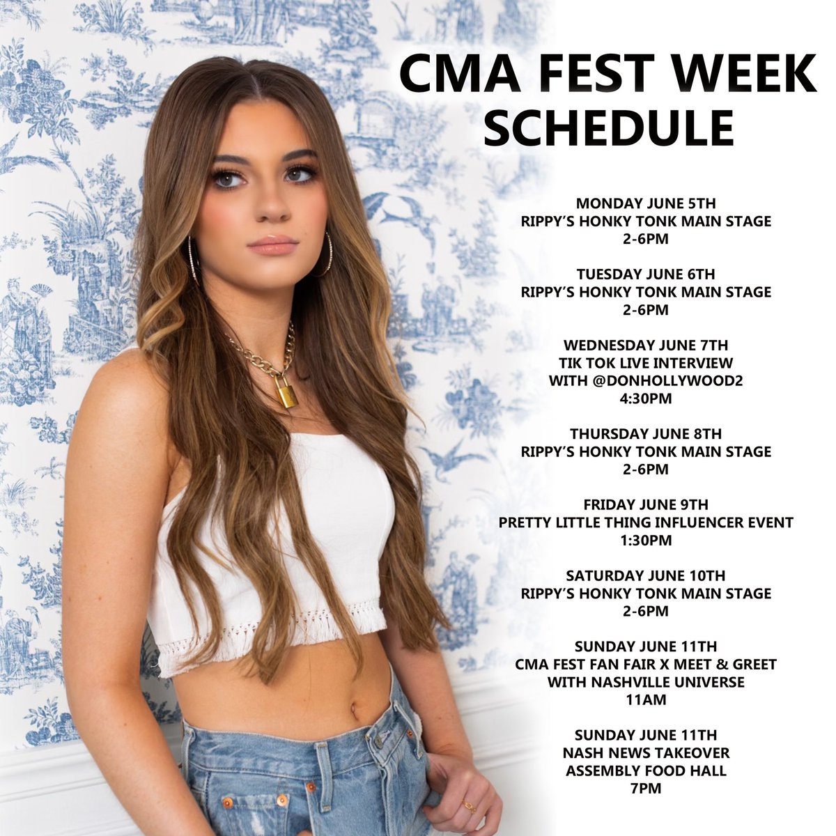 It’s finally CMA Fest Week!! Lots of shows this week✨#CMAfest #music #festival #country