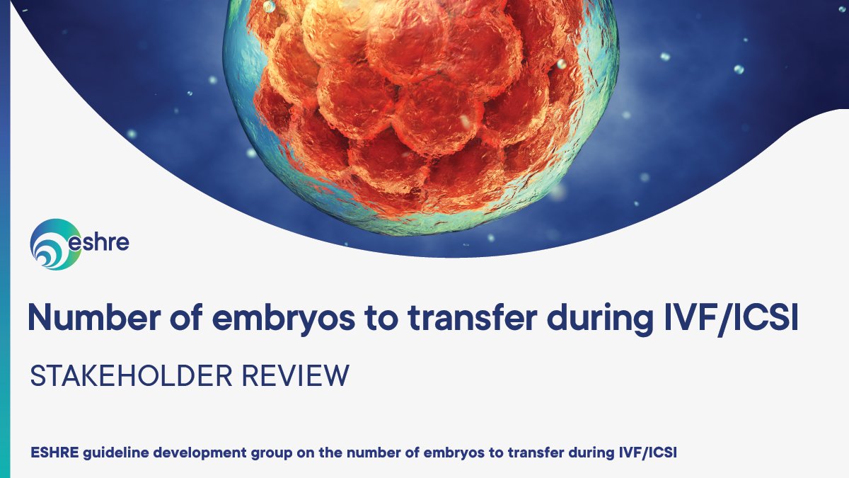 ESHRE's tweet image. 📢 New Evidence-based guideline on the number of embryos to transfer during IVF/ICSI!
 Help us to finalise our recommendations by sharing your feedback with us 💬
🕐 Deadline for comments is 23 June 2023 
🔗 eshre.eu/Guidelines-and…
#guidelines #embryotransfer