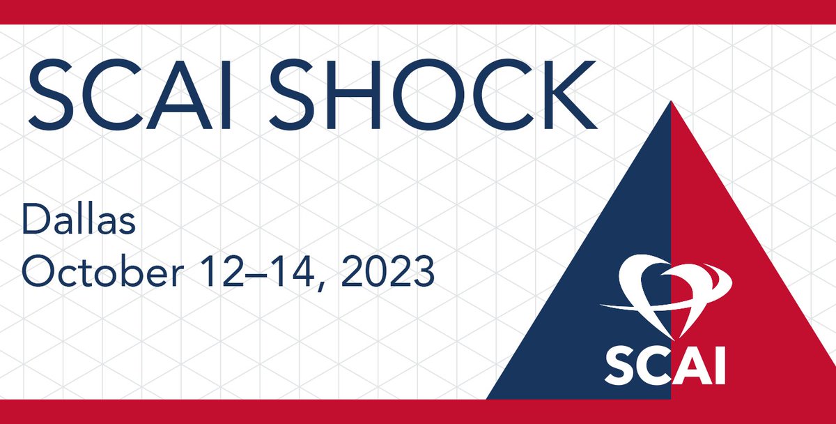 Add SCAI SHOCK to your 2023 conference calendar! Join us October 12-14 in Dallas for a comprehensive review of the diagnosis and management of #CardiogenicShock. Save the date 📅➡️ scai.org/event/2023-sca… #SCAIShock