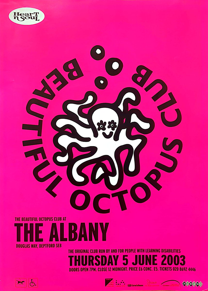 TheAlbanySE8's tweet photo. #20yearsago @heartnsoulart hosted one of their iconic events #BOC #BeautifulOctopusClub, and this poster artwork is an Albany favourite! https://t.co/e5QRn51ei0