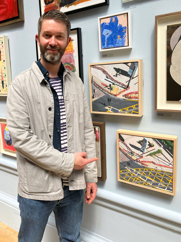 'Varnishing Day' at @royalacademy when I got to see my two Croydon paintings hanging as part of the 2023 Summer Exhibition. So pleased to be included by Eileen Cooper RA in one of her rooms. Show opens to the public on 13th June. #SummerExhibition #RASummer #OnlyConnect #RA2023