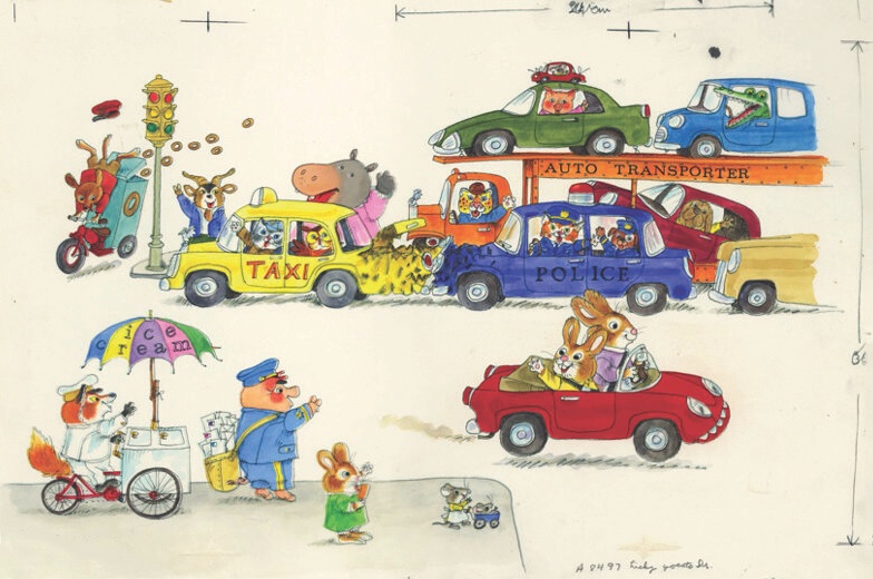 IllusDept's tweet photo. ❝It’s a precious thing to be communicating to children, helping them discover the gift of language and thought.❞

—Richard McClure Scarry, born on this day, June 5th, in 1919 https://t.co/8WJ0jjolmI
