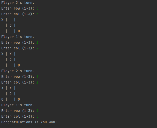 Chyngyz_'s tweet photo. #Day83 of #100DaysOfPython completed!
Tic-Tac-Toe Game. ๐ต๏ธโโ๏ธ It was an amazing experience understanding each line and hashing comments. Now, I'm excited to share the code and easy explanations on GitHub. Stay tuned!
๐ช๐ป #TicTacToe #PythonCoding #CodeExplained #LearningJourney https://t.co/FL3VxcFWh9