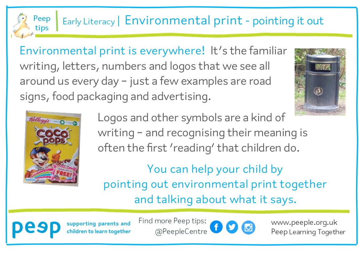 The roots of literacy are in everyday life: interactions with familiar people and with the spoken and written words that are all around us. Becoming a reader and a writer is a social process that starts at home, long before children go to school. #EarlyLiteracy #PointingItOut