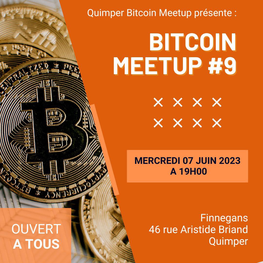 Rendez-vous mercredi prochain
(le 07) au Finnegans à partir de 19h pour le meet-up Bitcoin de Quimper !