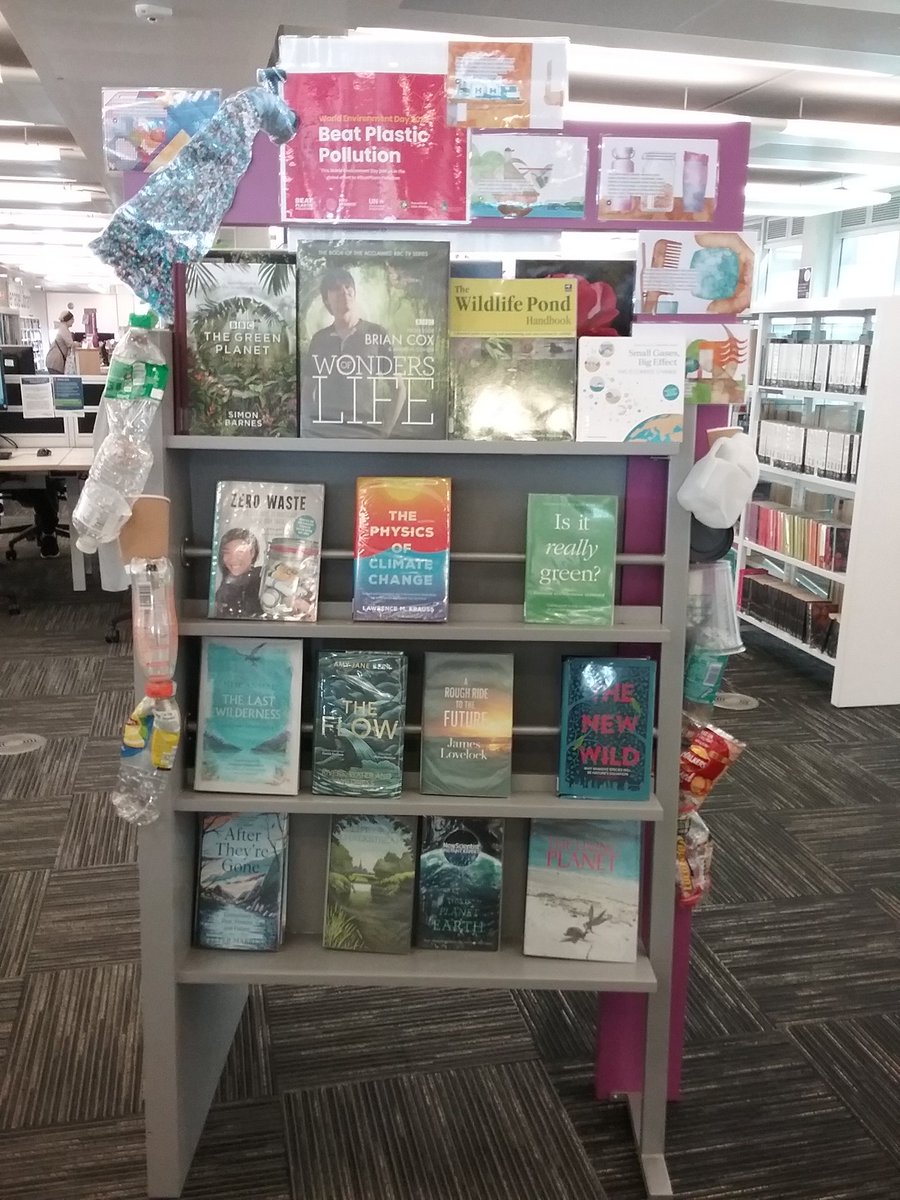 WFlibraries's tweet photo. Monday 5th June is #WorldEnvironmentDay 
Every little helps to #BeatPlasticPollution  @WakefieldLibrary 
Reduce - Re-use - Recycle #ClimateWakey https://t.co/2pNZGvX4aX
