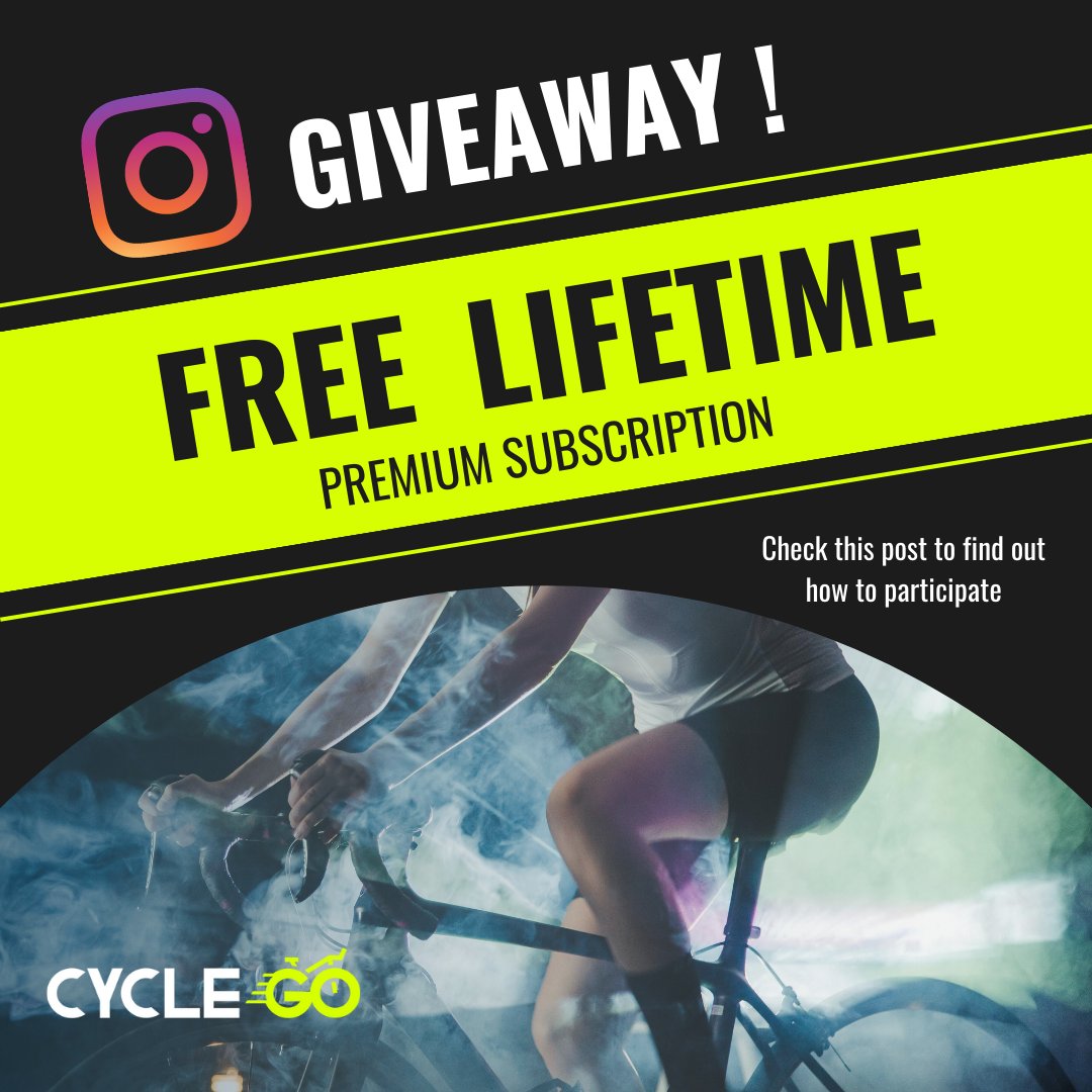 CycleGoApp's tweet image. If you want to win a Premium Lifetime subscription you&apos;ll  find how to participate on our Instagram post and you can consult the legal terms and conditions in link in bio on Instagram.

Good luck!

ATTENTION: This  tweet is informative. The giveaway is exclusive to Instagram.