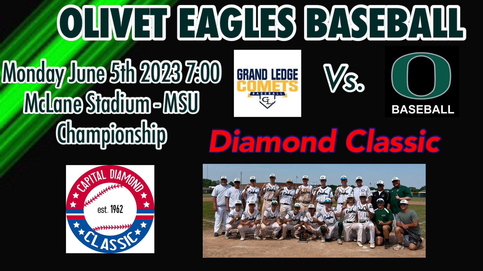 Olivet Baseball on Twitter "The Eagles take on the Grand Ledge Comets