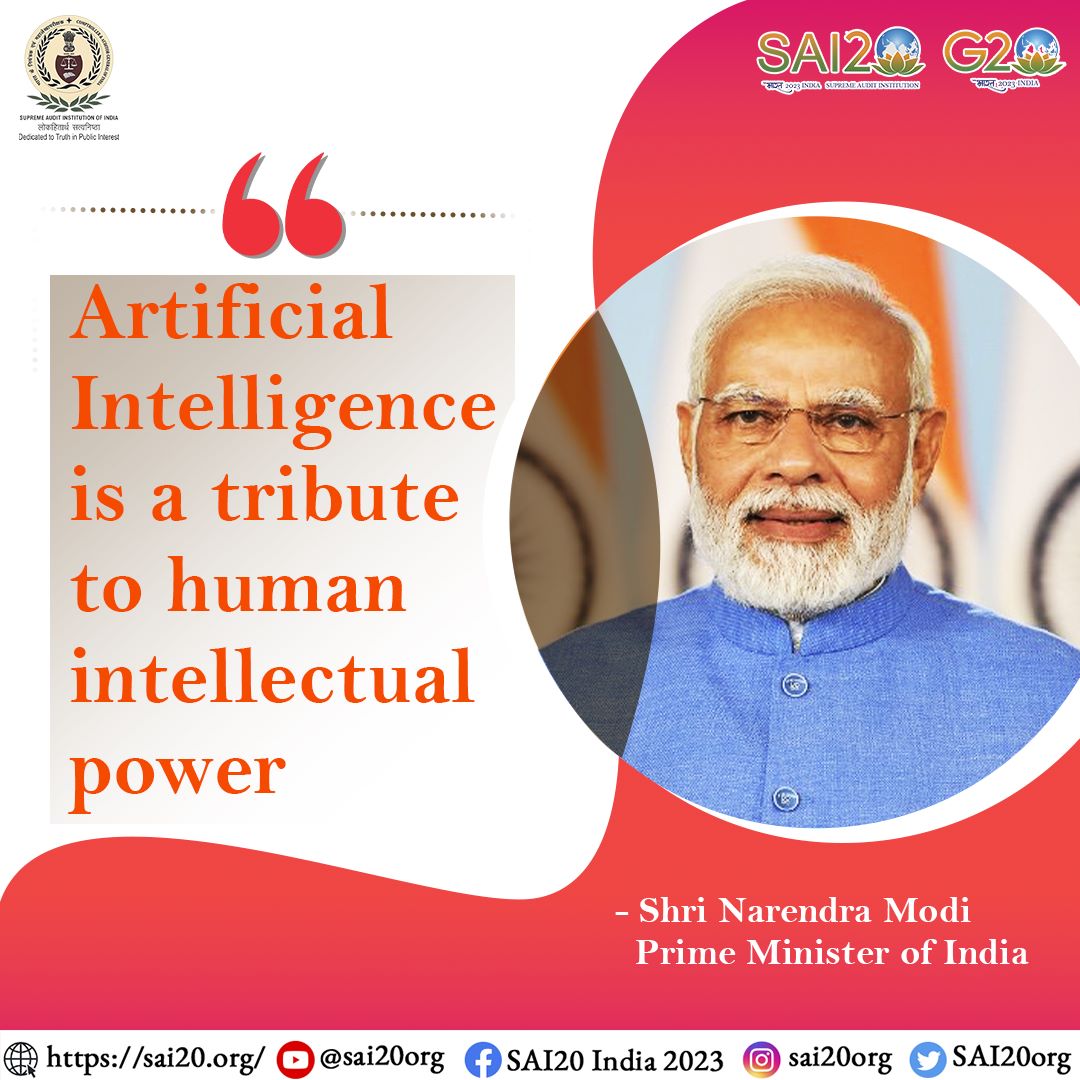 #ArtificialIntelligence is a tribute to human intellectual power — the power to think enables humans to make tools and technologies. 

@g20org 

#SAI20 #G20Presidency #Goa #SAI20Summit #CAGofIndia