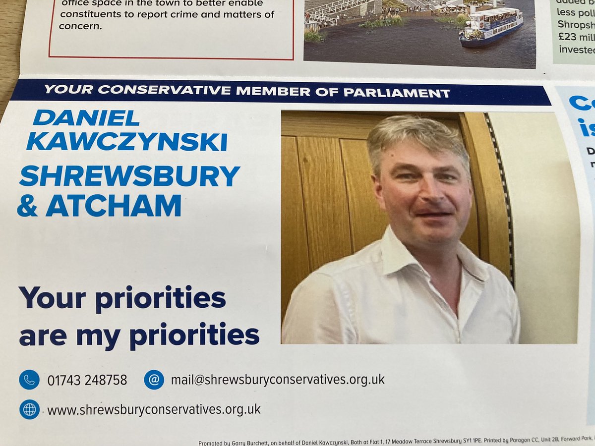 Just had this filth come through the door. If his priorities were my priorities then the River Severn would be clean and we’d have safe routes to cycle to school, work and into town ⁦<a href="/DkshrewsUK/">🍋The Dump DK Club🍋</a>⁩