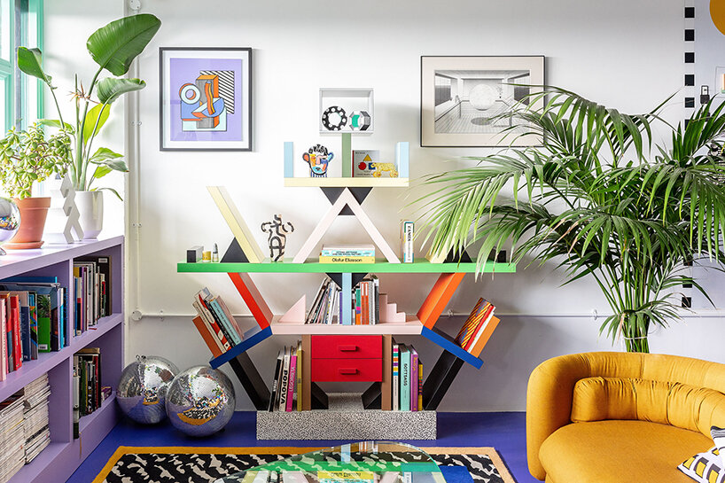 designboom's tweet photo. peek inside camille walala’s london studio infused with her bold, tribal pop aesthetic https://t.co/UrgNuTSR7y https://t.co/Kk5FAAxthr