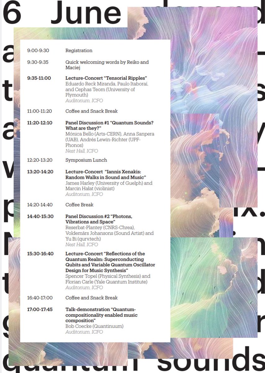 YaleQuantumInstitute (@yale_qi) on Twitter photo Yale at large! Former YQI Artist-in-Residence <a href="/spencertopel/">Spencer Topel</a> and <a href="/FlofloFlr/">Florian Carle</a> are heading to <a href="/ICFOnians/">ICFO</a> to showcase "Quantum Sound" in Barcelona and how this project evolved and expanded beyond the residency in 2019. Yale at large! Former YQI Artist-in-Residence <a href="/spencertopel/">Spencer Topel</a> and <a href="/FlofloFlr/">Florian Carle</a> are heading to <a href="/ICFOnians/">ICFO</a> to showcase "Quantum Sound" in Barcelona and how this project evolved and expanded beyond the residency in 2019.