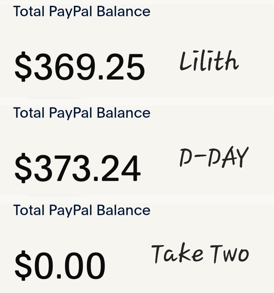 Our Current PayPal Balance 

👉 Only donate via FRIENDS & FAMILY through Paypal 
• Lilith: /SUGAFUNDSUPPORT
• D-DAY: paypal.
• Take Two:

👉 US iTunes Gift Cards Donations Form:iTunesGiftCard…