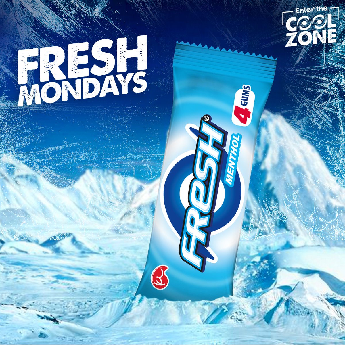 Don’t ruin your convos with bad breath. Pop some Fresh Menthol for the ultimate confidence boost. #Fresh Mondays #EnterTheCoolZone #FreshChewingGum