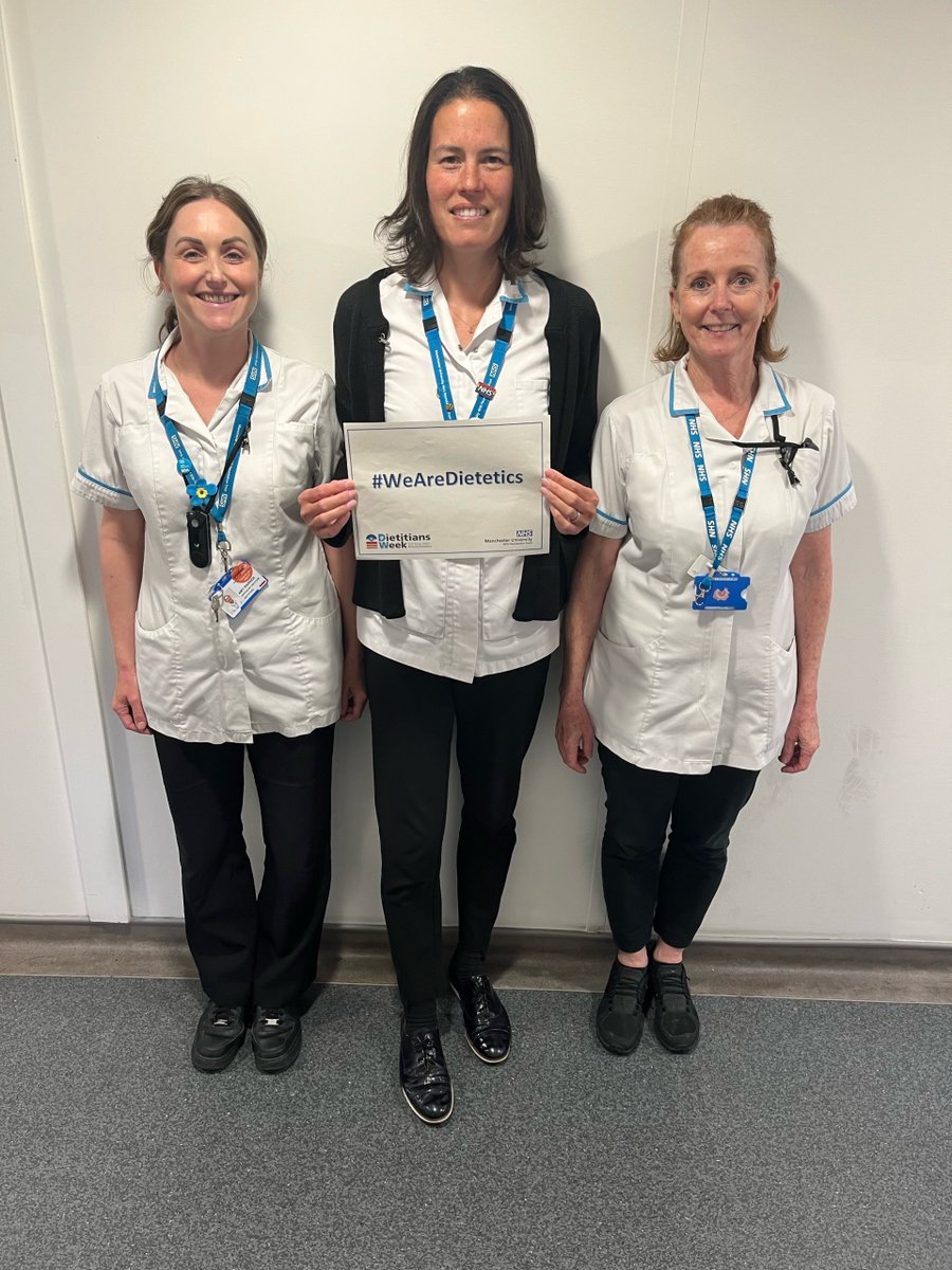 The theme for this year's Dietitian's Week 2023 is celebrating the 'Faces of Dietetics' @MFTnhs 

Here are some of the dietitians from the Renal, HPB, ICU and haematology teams at Manchester Royal Infirmary #WeAreDietetics #DW2023