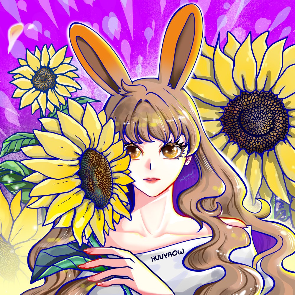 🌻HUUYAOW Fan art🌤️
#HUUYAOWsflower <a href="/huuyaow/">𝑯𝑼𝑼𝒀𝑨𝑶𝑾 🐰🌕</a> 

หูยาวกับดอกทานตะวันที่มองไปยังเป้าหมายเสมอ
เจ้าตัวน้อยที่เป็นเป็นแสงสว่าง และเป็นรอยยิ้มที่สดใส ให้กับเหล่าดอกทานตะวันในทุ่ง แม้จะเป็นค่ำคืนที่มืดมิด แต่ก็ยังมุ่งมั่นเพื่อเช้าวันใหม่ที่สวยงาม

#NFTs #NFTCommunity #NFTartist #nftart