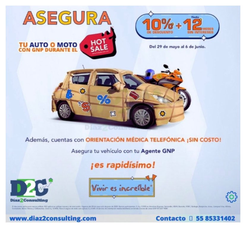 diaz2consulting's tweet photo. ¡HOT DAY! aprovecha y date la tranquilidad y seguridad que necesitas al asegurar tu
AUTO o tu MOTO...
#D2CEnTuAuto #auto #moto #hotday #aprovecha #descuentos #seguro #seguridad #tranquilidad https://t.co/XwgWNwI092