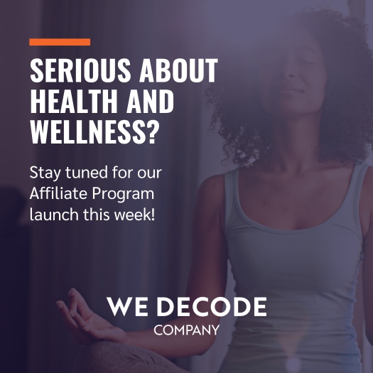 wedecode's tweet image. 🏆 Are you passionate about health and wellness? We Decode's Affiliate Program is launching soon, and we'll be revealing our first affiliates in June. 🚀 #WeDecode #EmpowerYourself