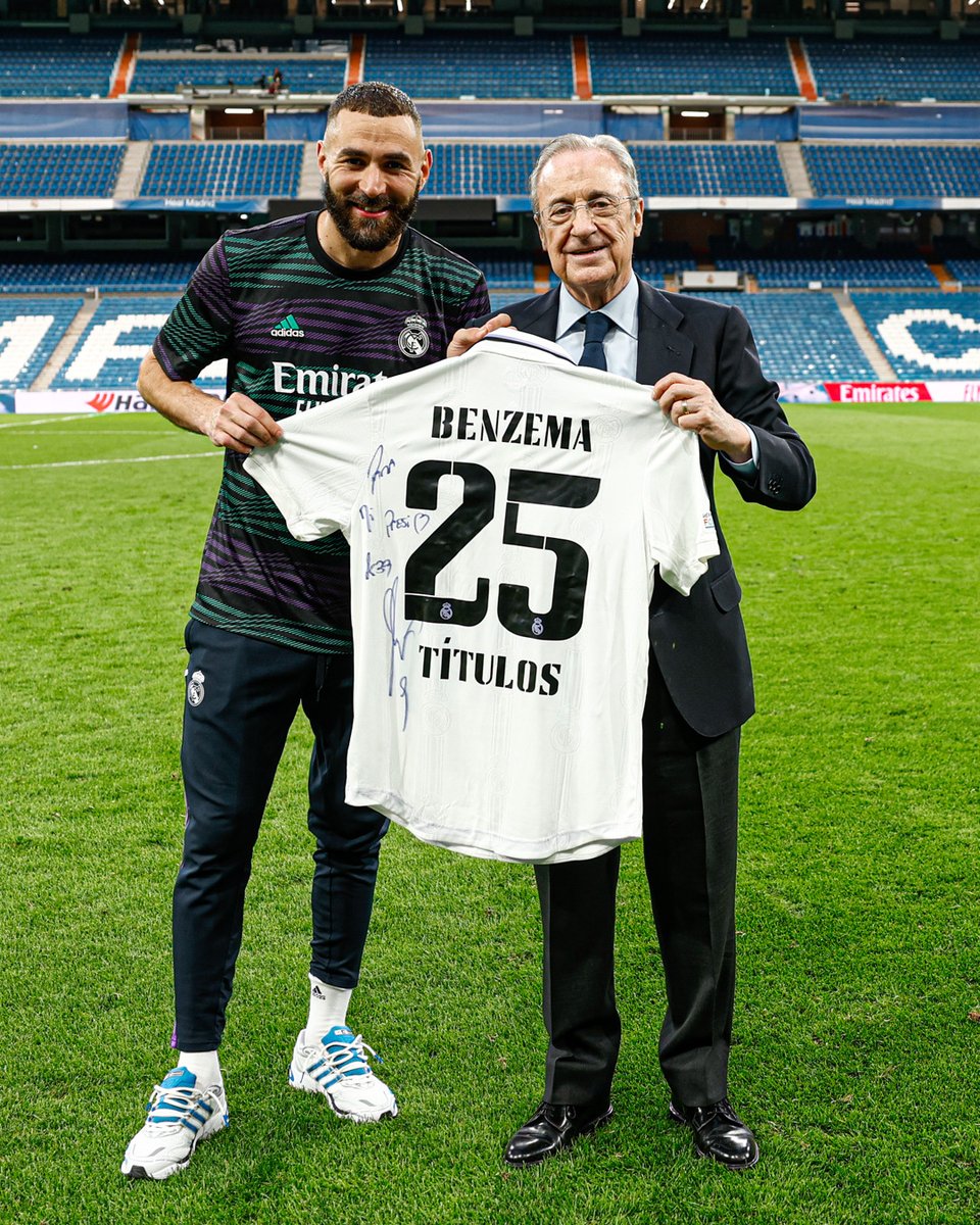 Karim Benzema's 2️⃣5️⃣ trophies with Real Madrid:

🏆🏆🏆🏆🏆Champions League
🏆🏆🏆🏆🏆Club World Cup
🏆🏆🏆🏆UEFA Super Cup
🏆🏆🏆🏆🇪🇸 Super Cup
🏆🏆🏆🏆La Liga
🏆🏆🏆Copa del Rey

Legend 🤍
#HalaMadrid #GetSporty