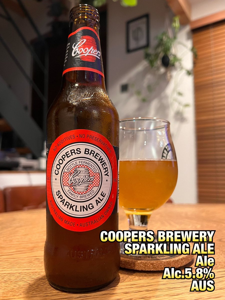 スパークリングの様な細やかな泡で飲みやすいけどパンチがあり酔い感じ🍻音からくる苦味がクセになりそう♪

#beer
#craftbeer
#coopersbrewery
#sparkling
#ale
#Australia