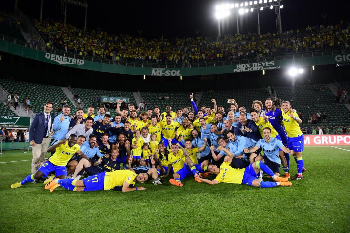 Objetivo cumplido. ¡¡Este equipo es de Primera!! #VamosCádiz