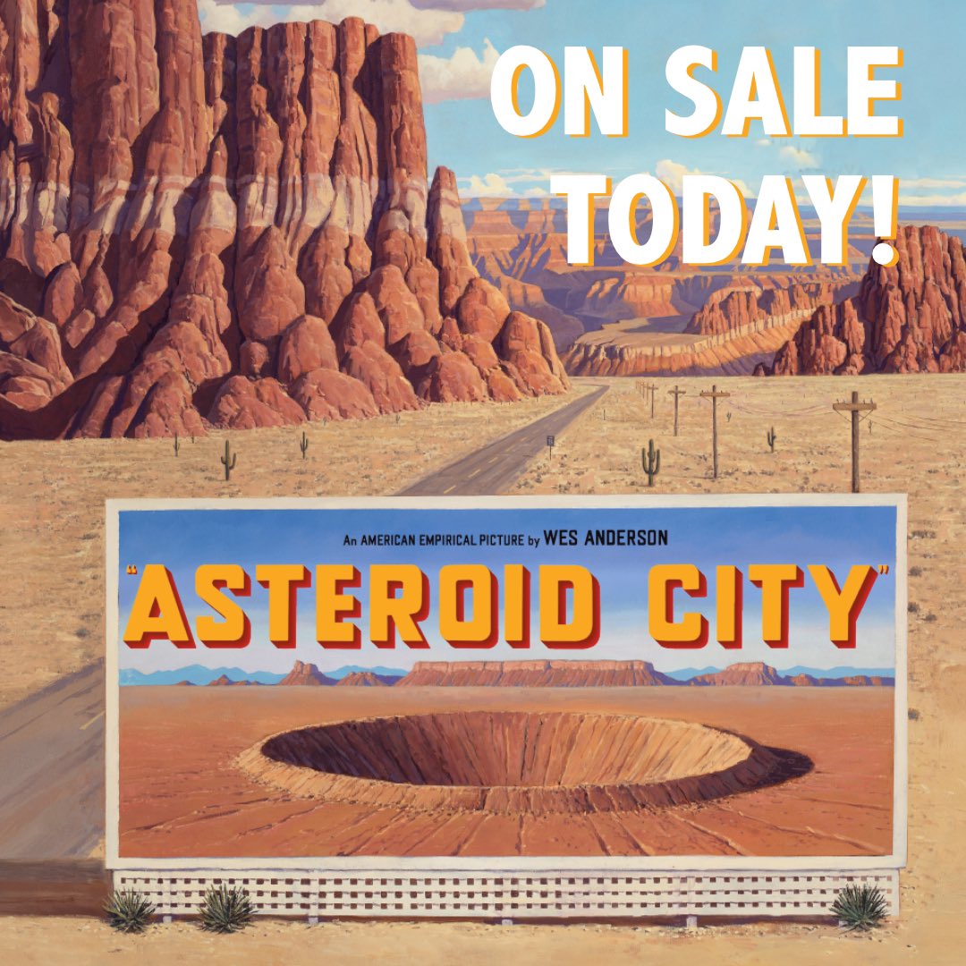 Get your tickets to the latest Wes Anderson film ASTEROID CITY with his biggest, all-star cast yet!

<takes deep breath>

Jason Schwartzman
Scarlet Johansson
Tom Hanks
Jeff Wright
Tilda Swinton
Bryan Cranston
Edward Norton
Adrien Brody
Leiv Schreiber
Hope Davis
Stephen Park… https://t.co/lE8PjEKuAV