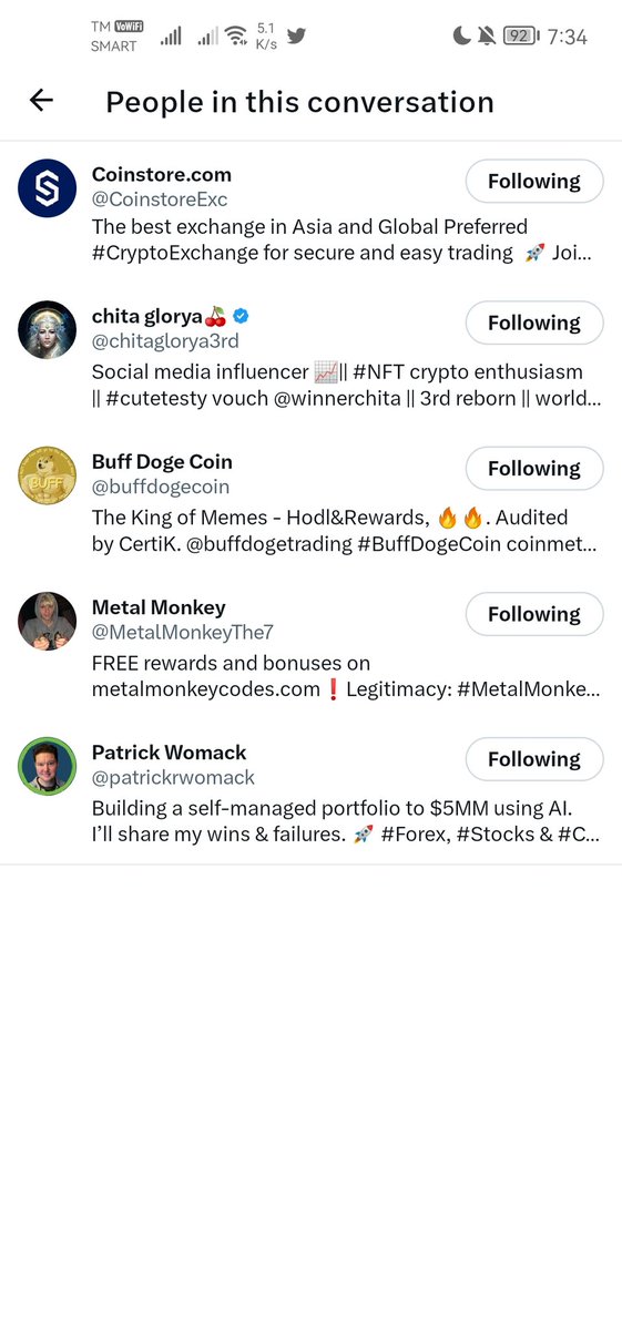 1demitri_'s tweet photo. @chitaglorya3rd @patrickrwomack @MetalMonkeyThe7 @buffdogecoin @CoinstoreExc done all ty https://t.co/paBciNA71R