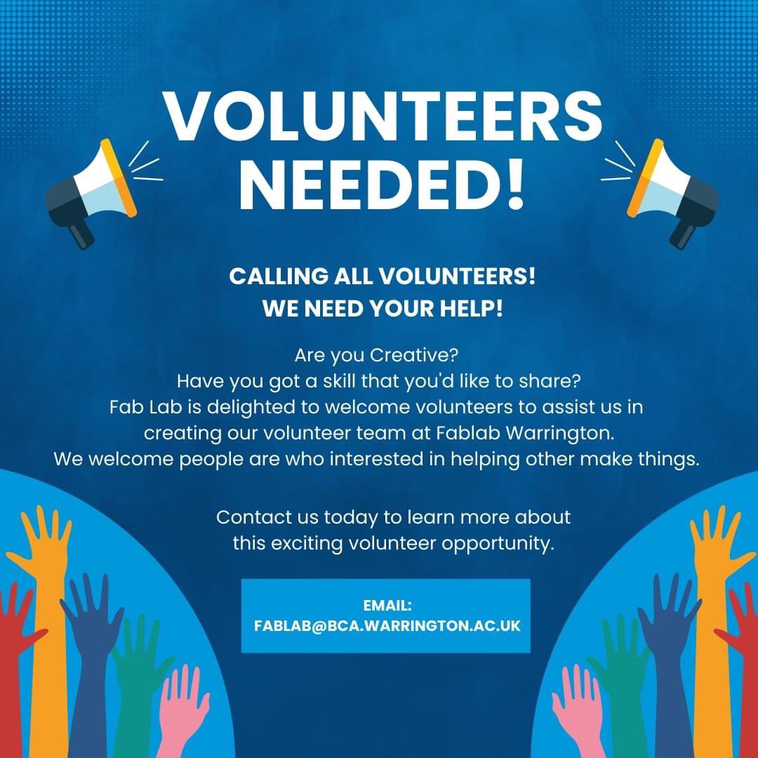 FablabWarrBCA's tweet image. Are you Creative? Have you got a skill that you&apos;d like to share? @ChrisHillidge @FablabWarrBCA #Warrington #creatives #makers #joiners #woodworking