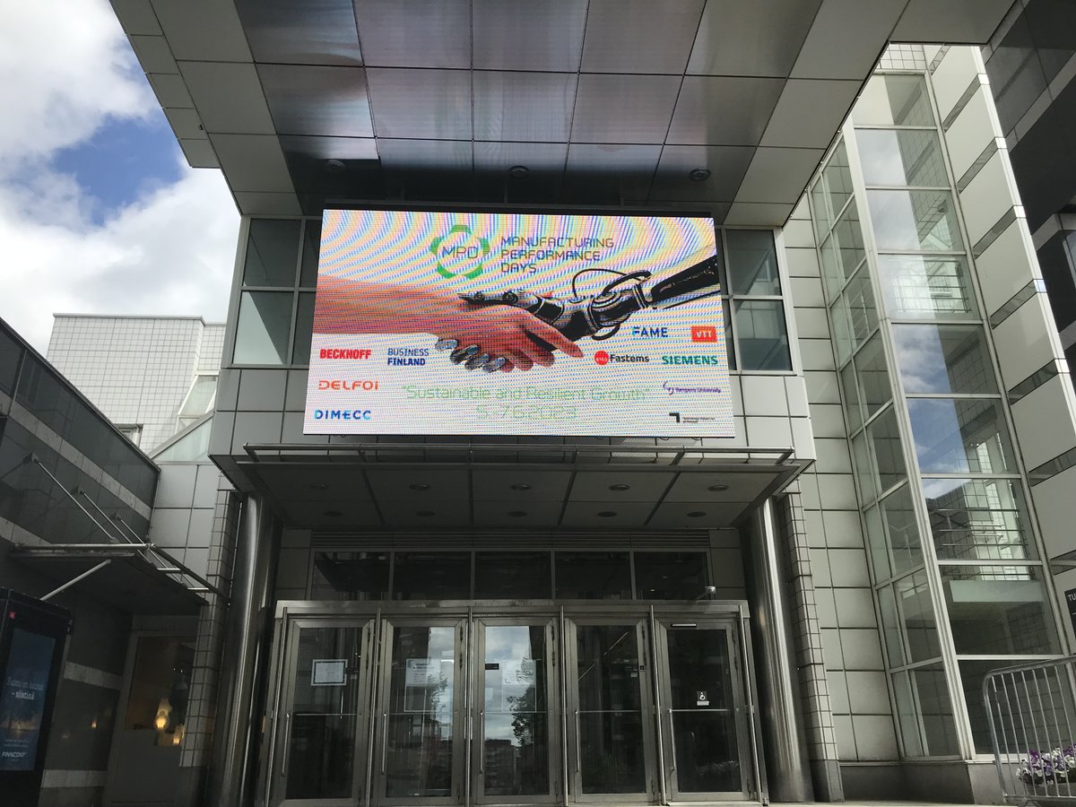 Manufacturing Performance Days has started at Tampere Hall gathering the technology decision makers to focus on the sustainable and resilient future! With 65 partners and more than 700 registered guests, we are looking for a splendid event! #mpdays #MPD2023 #DIMECC @dimecc_fi