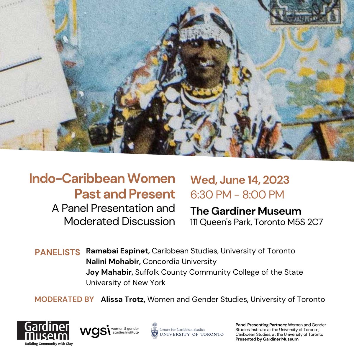 Ceramic artist Heidi McKenzie’s exhibit: Reclaimed at the Gardiner Museum <a href="/gardinermuseum/">Gardiner Museum</a> Panel discussion exploring Indo-Caribbean women’s labor, jewelry, lived experiences with Ramabai Espinet, Alissa Trotz, Nalini Mohabir <a href="/nene_mtl/">Nalini Mohabir</a> and me #IndoCaribbean