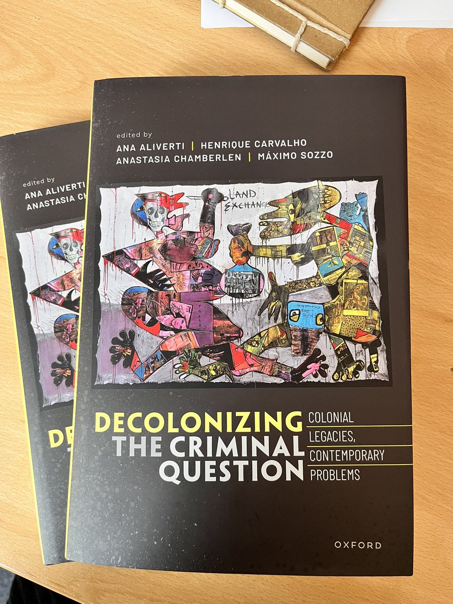 Copies of Decolonizing the Criminal Question @OUPAcademic arrived! Thanks for a great coediting experience, @a_aliverti @HRDCCarvalho & Maximo Sozzo (also for ed. support, @BA_Rawson). Special thanks to our amazing authors & @BlessingNgobeni for cover image.The book’s #OpenAccess