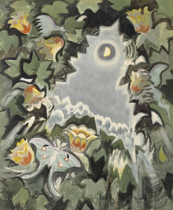 LAMYB's tweet image. June tunes on Different Every Time  3:00 -5:00 101.5 fm and live streaming at wxnafm.org
(June Night by Charles Burchfield 1959) WXNA @WXNAfm #charlesburchfield