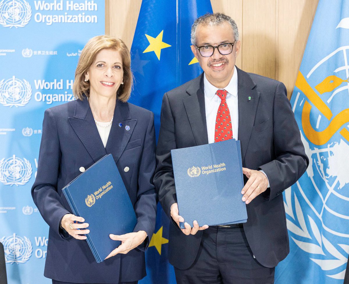 SKyriakidesEU's tweet photo. The #EUDigitalCOVIDCertificate opened up societies and economies in the uncertainty of the pandemic.

Today an 🇪🇺 success story becomes a 🌍 standard.

Working with @WHO, the system will be scaled up at global level to deliver better digital health services for all.
#HealthUnion https://t.co/CLLLIbYx06