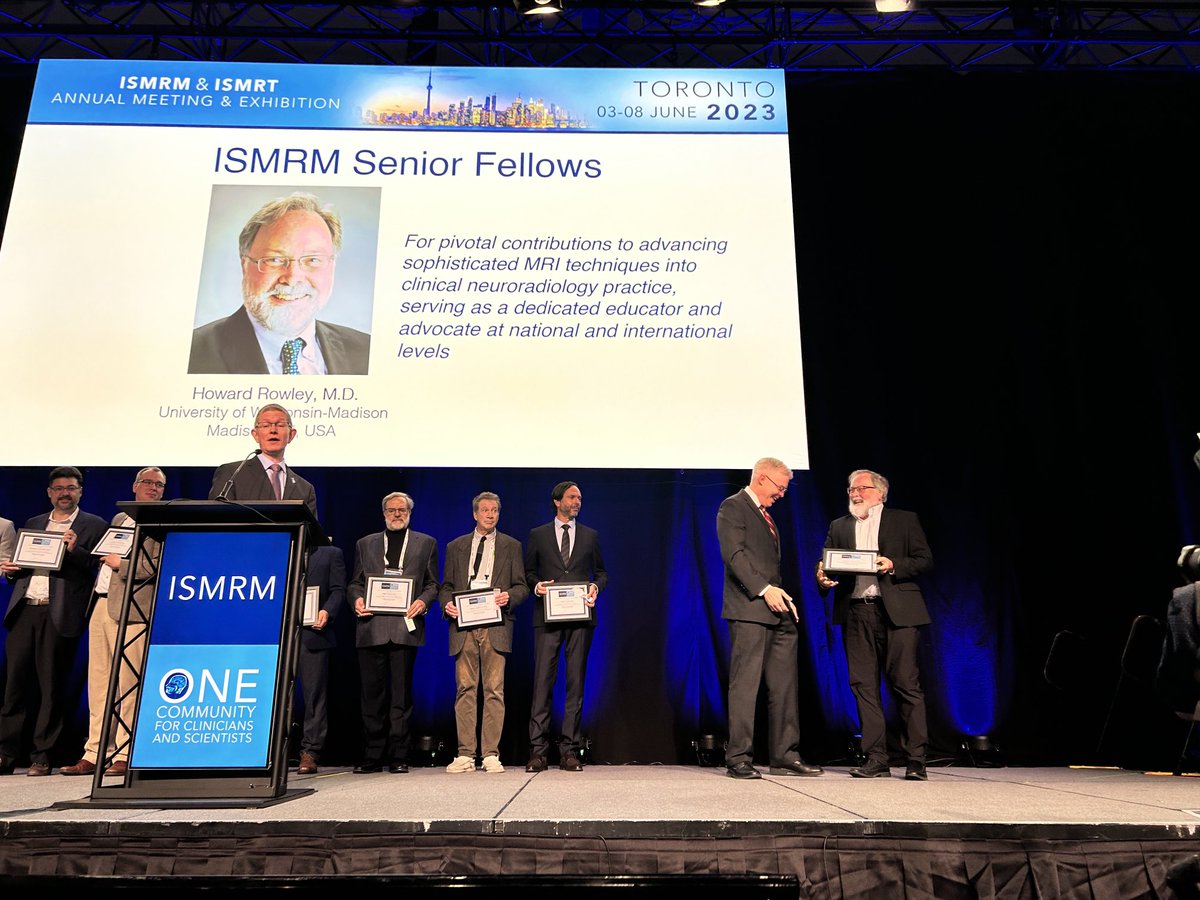Congratulations to neurorad luminaries ⁦@sairaallapeikko⁩, ⁦@NeuroDx⁩ and Dr. Howard Rowley for their inductions as Fellows of the ⁦@ISMRM⁩! ⁦@TuftsMedicalCtr⁩ ⁦@UCSFMedicine⁩ ⁦@UWiscRadiology⁩ ⁦@TheASNR⁩ ⁦@theASFNR⁩ #ISMRM23