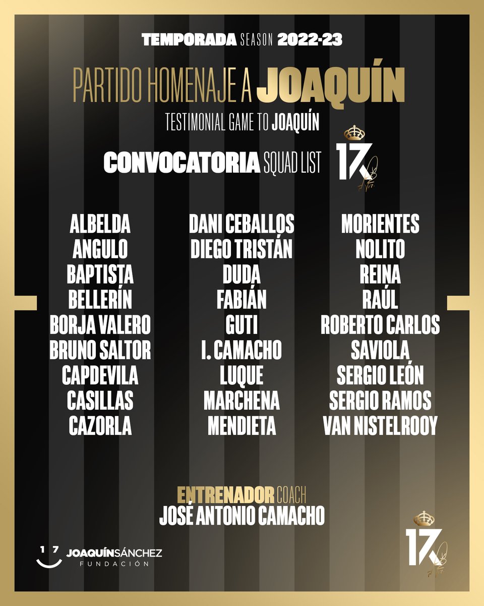 1⃣7⃣🌟 Y recién salida del horno… ¡la lista definitiva de la Selección de Leyendas! #Joaking