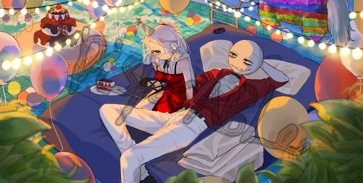 DisposABLE_si's tweet photo. ✨🎂Happy birthday to me🎂✨
 too bad I didn't get a shot of the balloon😥
#YourBoyfriendGame https://t.co/Te9r6VFBSO