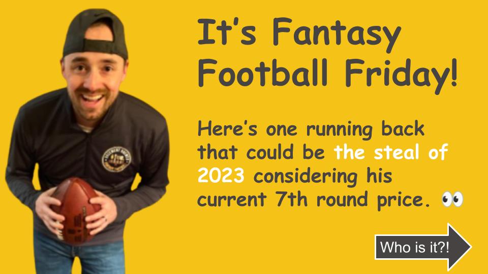 BBFFMikey's tweet image. Here's 1 RB that's being drafted about 4 rounds too late.

He was fantasy's:
- RB 6 in 2018
- RB 5 in '21
- RB 19 in '22

But he's now being drafted as fantasy's RB 28 despite what could be the most volume of his career.

Who's that Pokemon?🧵👇
#NFL #NFLtwitter #FantasyFootball