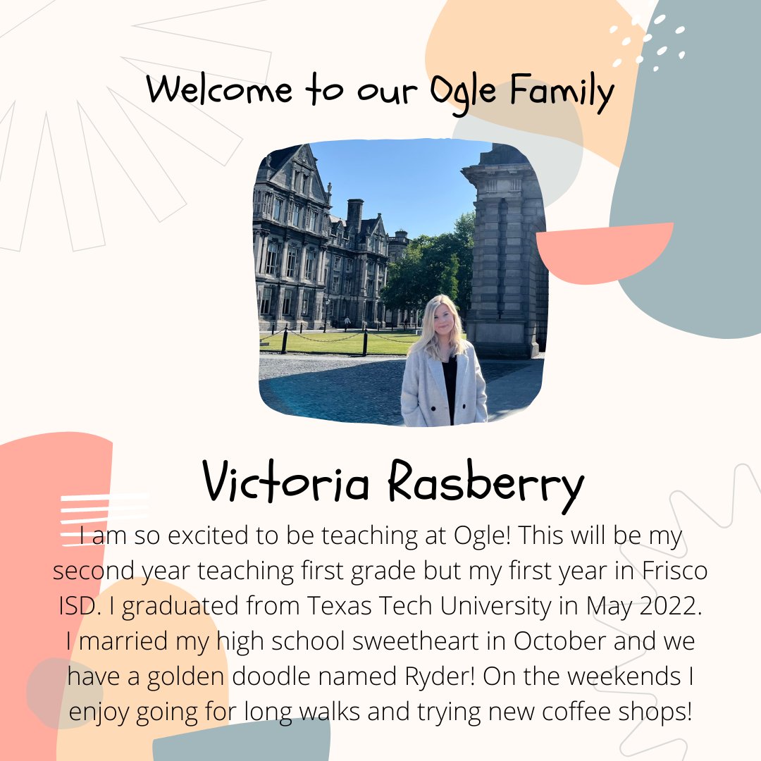 Please help us welcome Victoria Rasberry to our Ogle family!