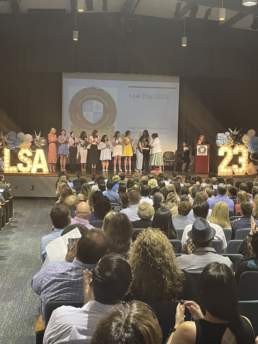 It’s Law Day at the LSA! Congrats to the Legal Studies Academy class of 2023! #WeRFC @MianiD @Phillips_LSA @FirstColonialHS