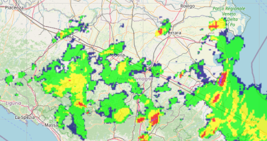 ⚡#InfoMeteoER Si segnalano #temporali sulla provincia di #Ravenna in spostamento verso nord-est ➡️bit.ly/radarmeteoER